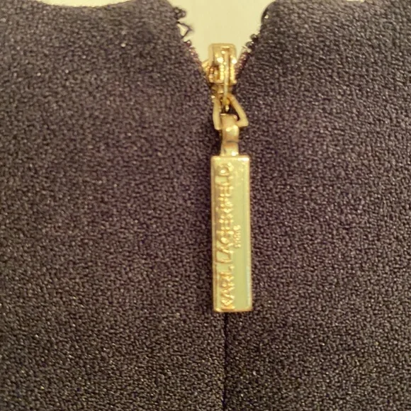 Karl Lagerfeld little black dress. Size 8. Fun flirty hem with a bow. - Picture 4 of 5